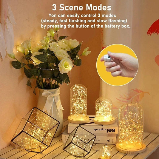 Battery-Operated LED String Lights | 1–2 m Length | Various Colors & Modes | Holiday and Party Decor