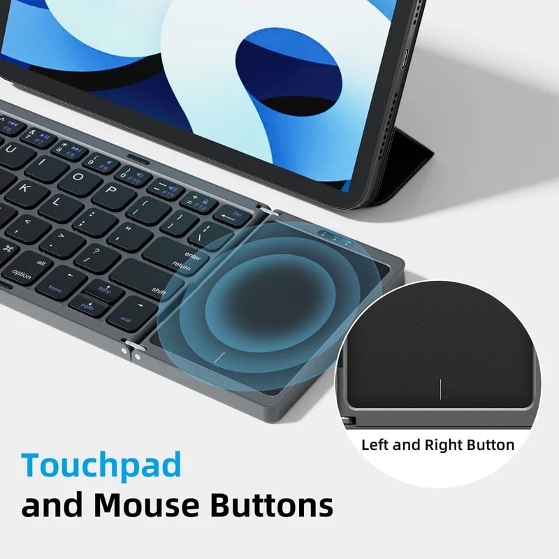 Compact Bluetooth Keyboard with Integrated Touchpad
