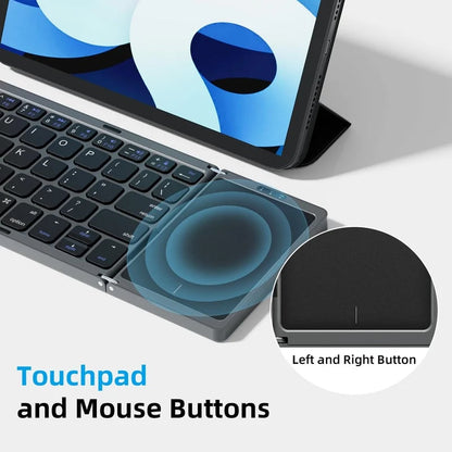 Compact Bluetooth Keyboard with Integrated Touchpad