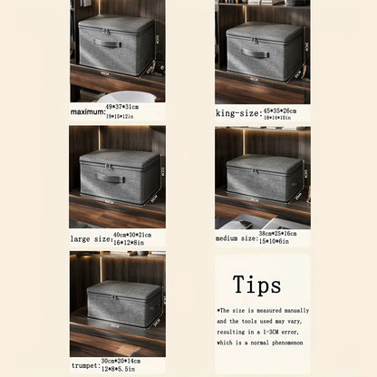 Foldable Storage Bins with Lids | Stackable, Durable Fabric Boxes with Handles