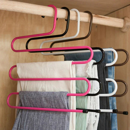 Space-Saving 5-Layer Non-Slip Hangers for Closet Organization