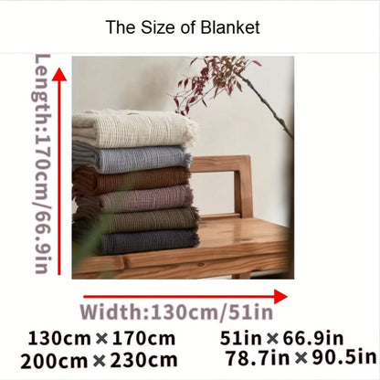 Chic Fringe Throw Blanket for Sophisticated Home Comfort