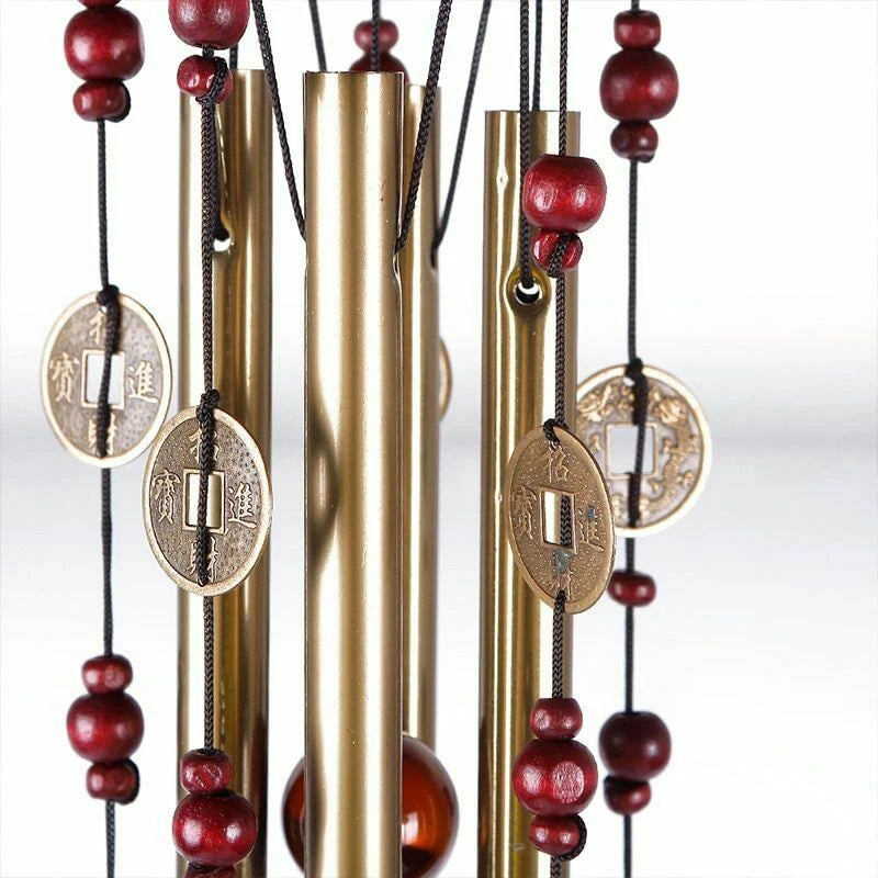 Large Wind Chime with Hollow Metal Tubes & Bells for Garden, Balcony, Patio Decor