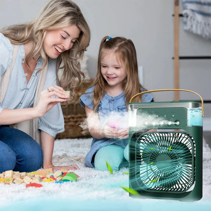 Compact 3-in-1 Air Cooler with Humidifier and LED Night Light