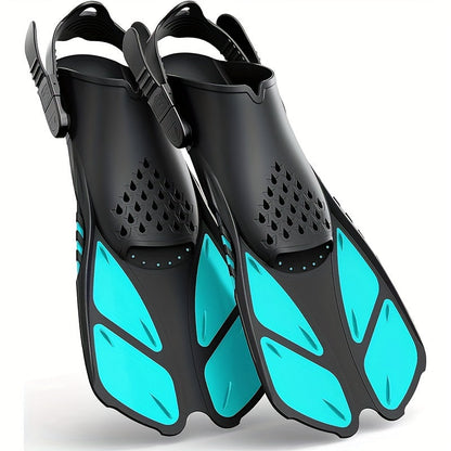 Snorkel and Swim Fins with Adjustable Straps, Open Heel & Compact Design - Ideal for Travel and Water Sports