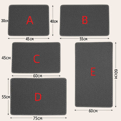 Dual-Layer Waterproof Cat Litter Mat for a Clean Home