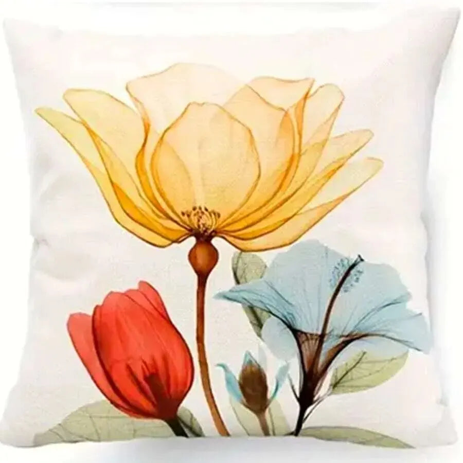 Floral Print Cushion Cover – Boho Chic & Contemporary Elegance – 45x45 cm