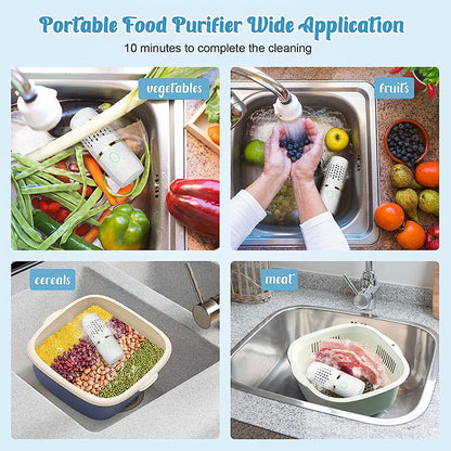 Instantly Eliminates 99% of Bacteria and Pesticides from Food