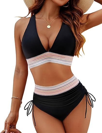 Elevate Your Beach Look with High-Waisted Crochet Bikini Set