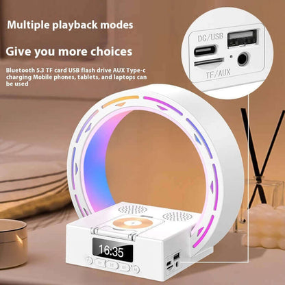 4-in-1 Bluetooth Speaker with Charging Pad, Alarm Clock & Bedside Lamp