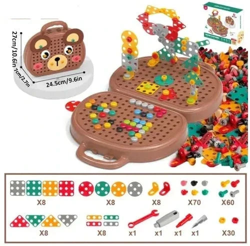 Creative Builder Set with Toy Drill | Imaginative Construction Kit