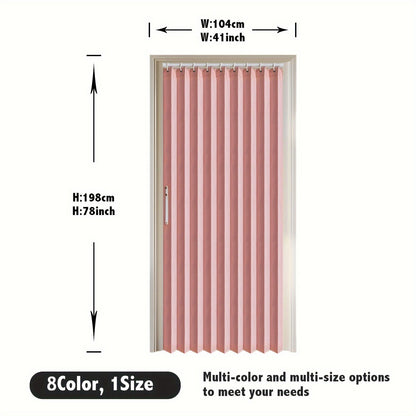 Colorful Magnetic Folding Curtain for Doors – Space-Saving Divider, Washable Polyester