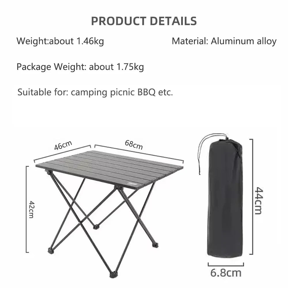 Portable Folding Table for Outdoor Use | Aluminum Camping Table | Collapsible for BBQ, Picnic & Party