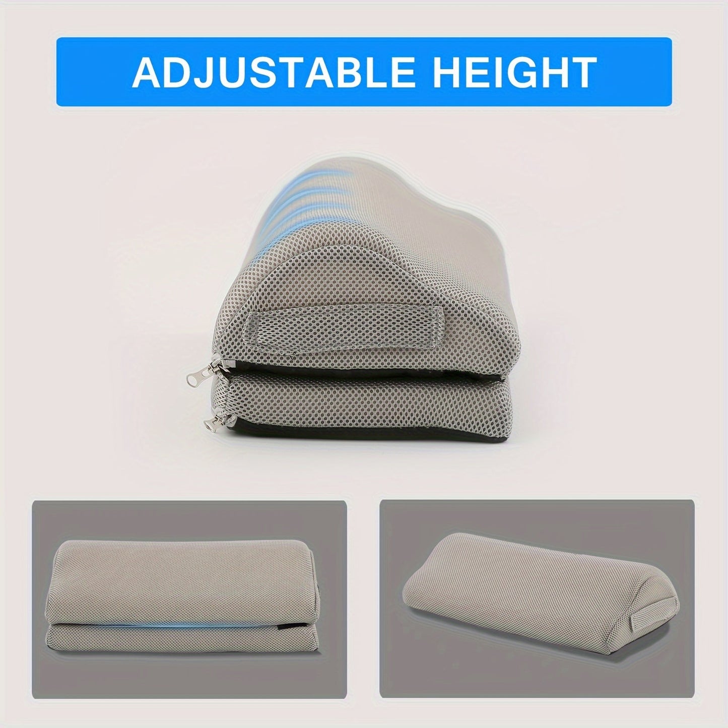 Adjustable Non-Slip Footrest with Memory Foam for Ergonomic Support