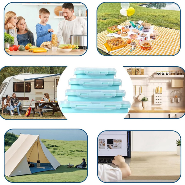 Save 70% Space with Leak-Proof Food Storage Containers - Buy 2 Get 2 Free