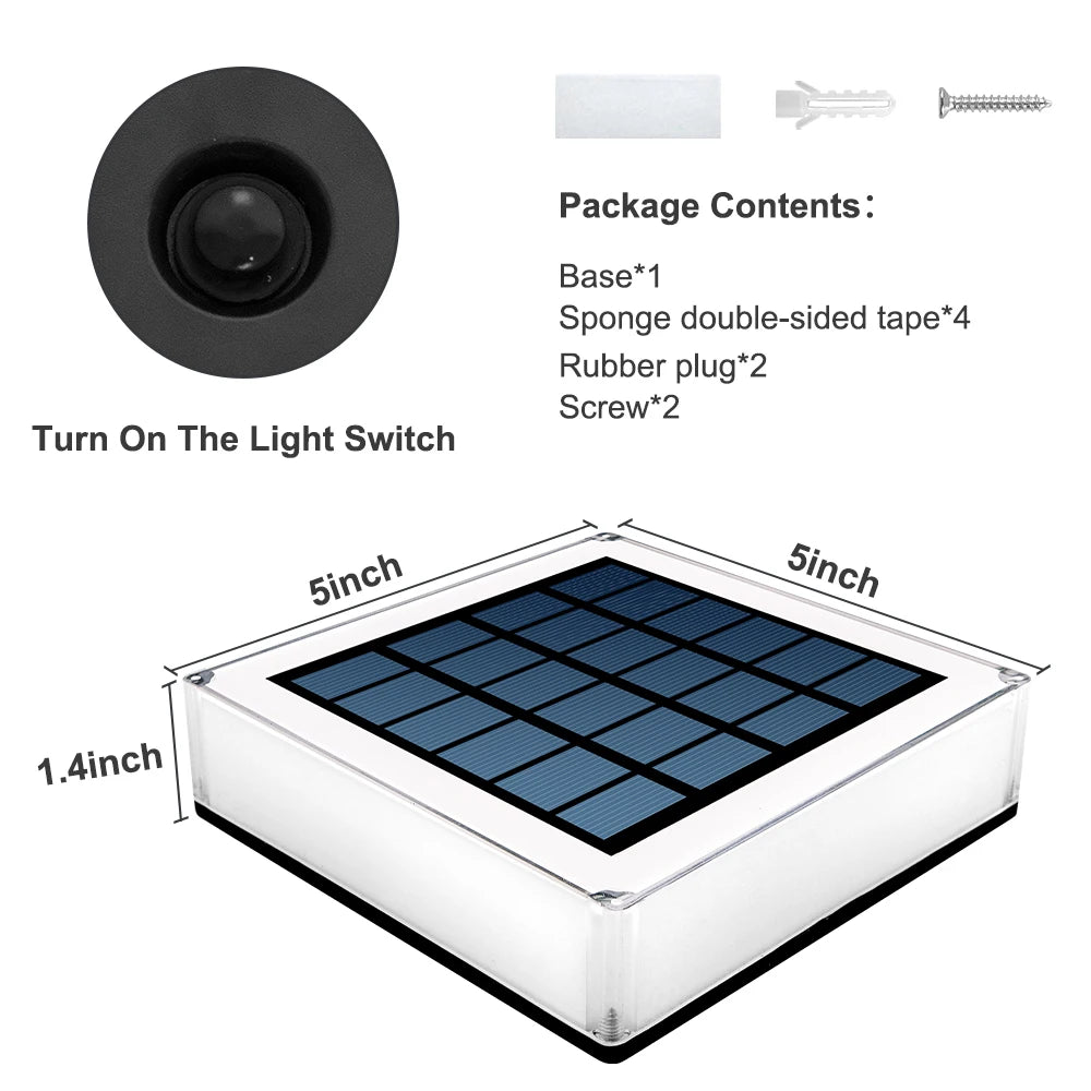 Solar LED Outdoor Light | IP65 Waterproof | Color Changing 3000–6000K | Garden & Patio