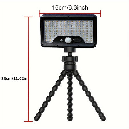 Solar-Powered Security Light with Rotatable Head