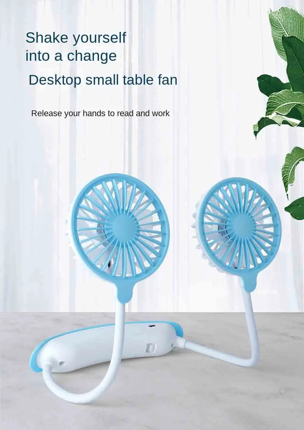 Portable 30 cm Neck Fan | USB Rechargeable Neckband Cooler for Sports, Office & Outdoor