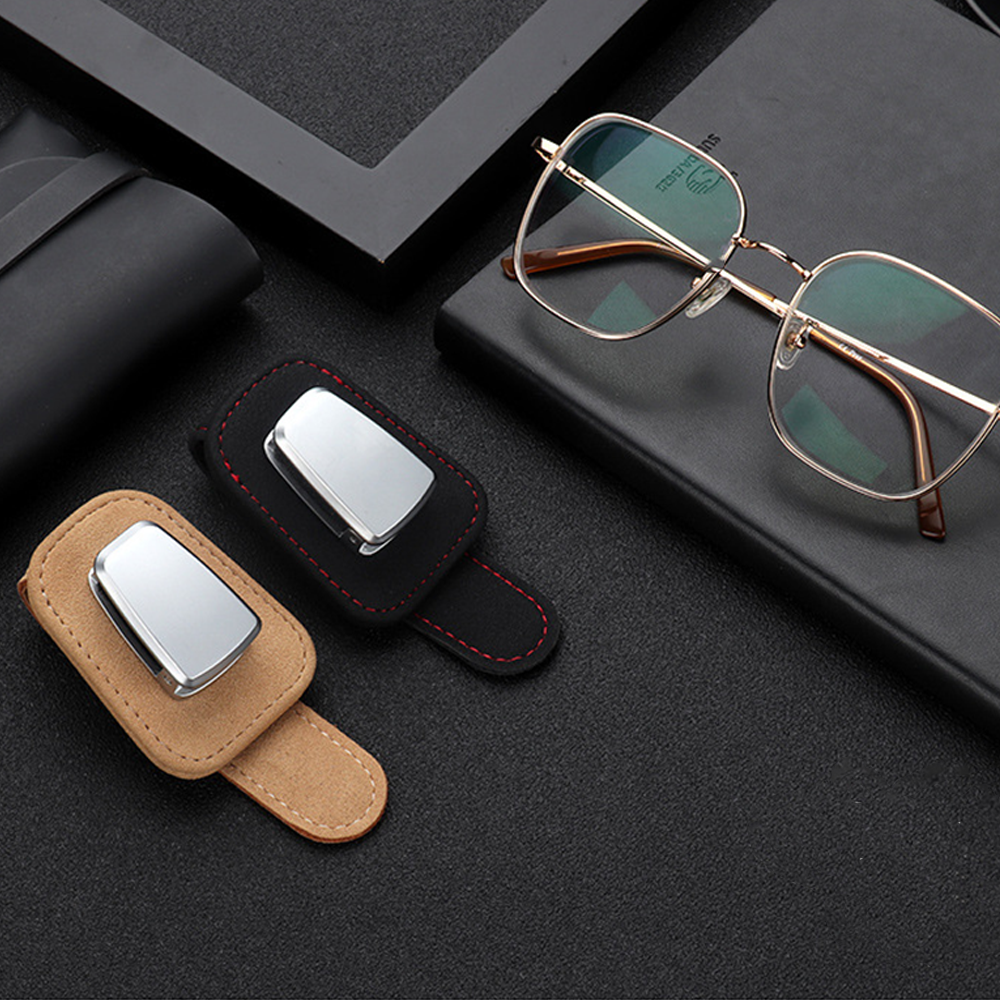 Luxurious Leather Sunglasses Organizer for Your Vehicle