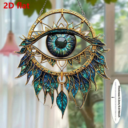 Evil Eye Window Decor | Sun Catcher & Wind Chime | Home, Garden & Car Protection