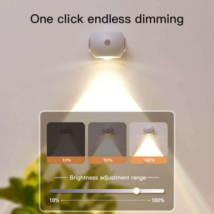 Wireless Human Sensing Light with Adjustable Angle - Rechargeable Indoor Sunset Lamp