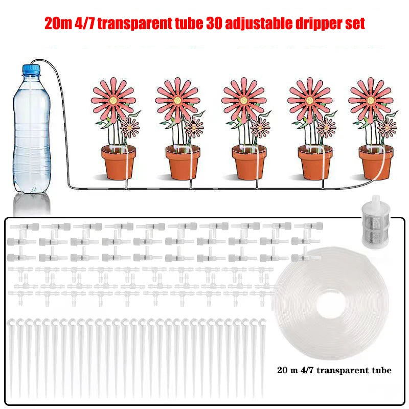 Irrigation Kit for Gardens with Adjustable Valve – Ideal for Potted Plants & Greenhouses