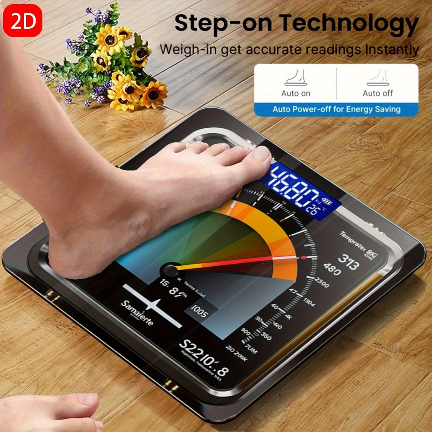 Digital Weight Scale for Body Measurement with Instant Step-On Precision