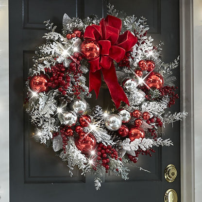 Cordless Prelit Holiday Decoration in Red and White