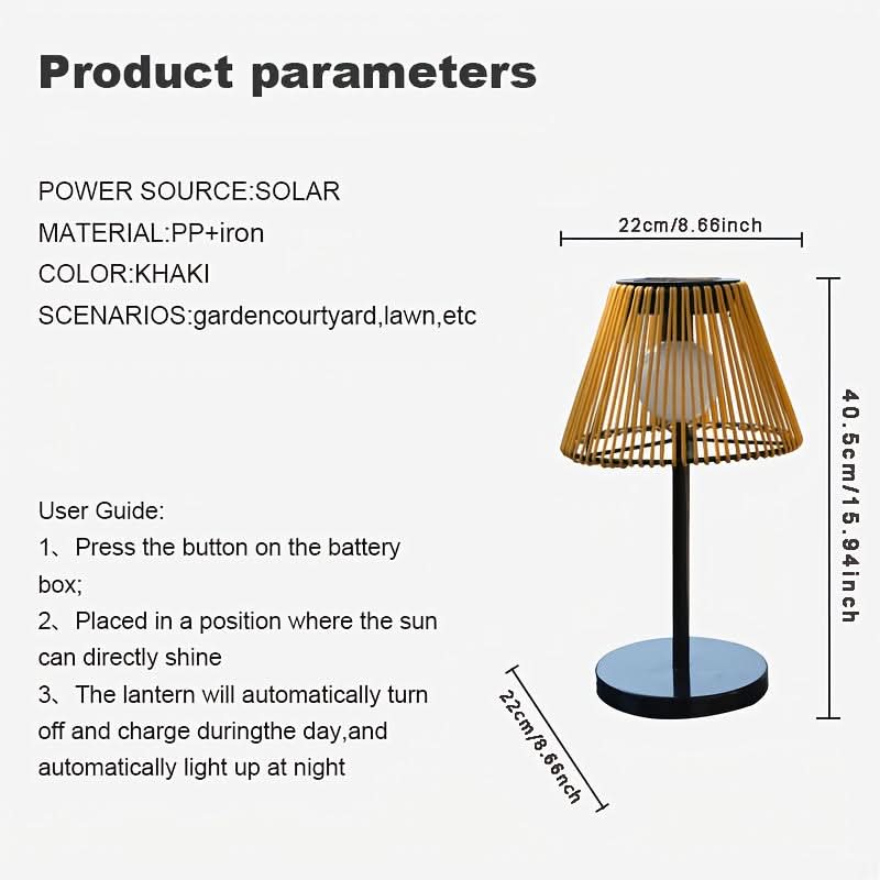 Wireless Solar-Powered Table Light