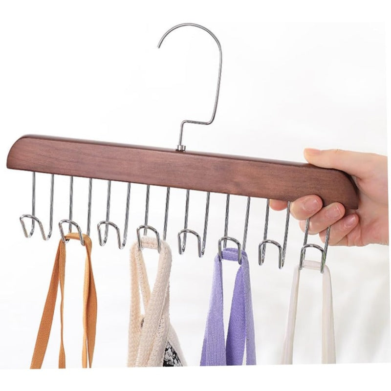 Elegant Multi-Hook Organizer for Belts, Scarves & Ties