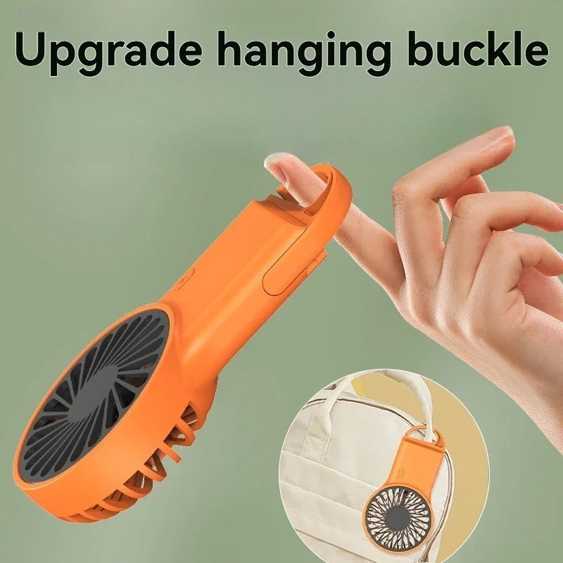 Compact USB-C Folding Fan with Hook – 3 Speed Settings