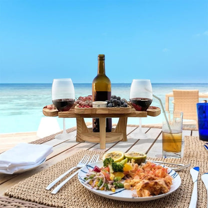 Keep Wine and Snacks Handy for Outdoor Relaxation