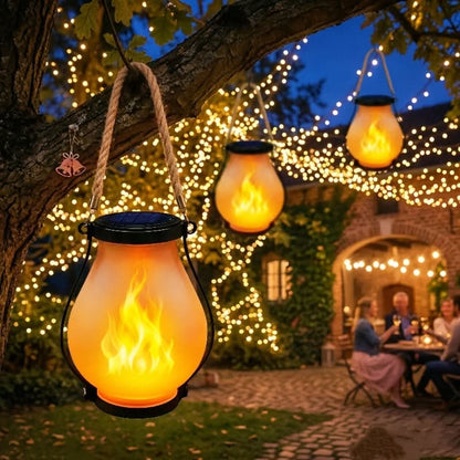 Solar Lanterns with Flickering Flame Effect