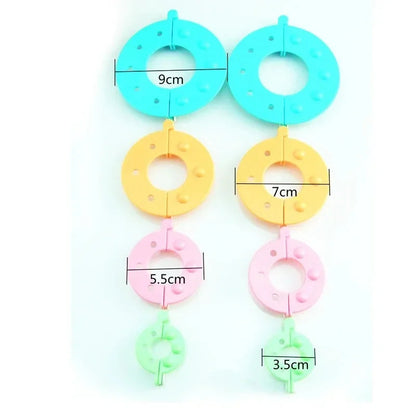 DIY Wool Ball Tool Kit - 8-Piece Set with 4 Pompon Template Sizes
