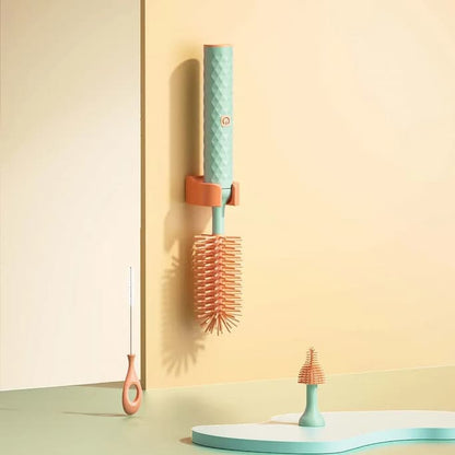 Electric Bottle Cleaner with 360° Rotating Silicone Brushes