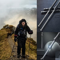 Long non-automatic trekking poles