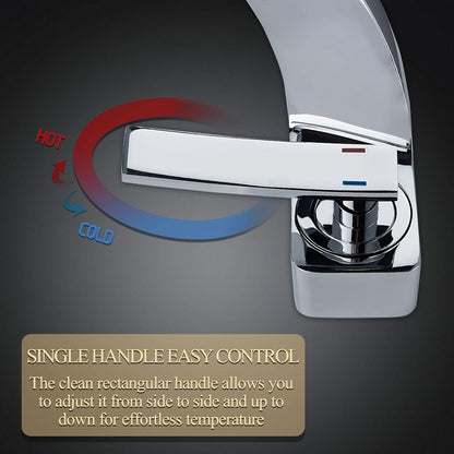 Contemporary Waterfall Faucet for Bathroom Sink