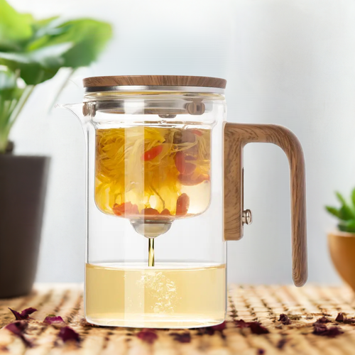 Heat-Resistant Glass Teapot with Built-in Strainer | Perfect for Loose Leaves & Tea Bags