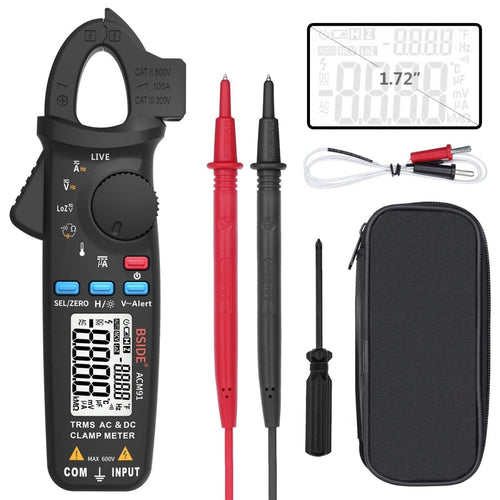 Precision AC/DC Current Clamp Meter with Dual Display