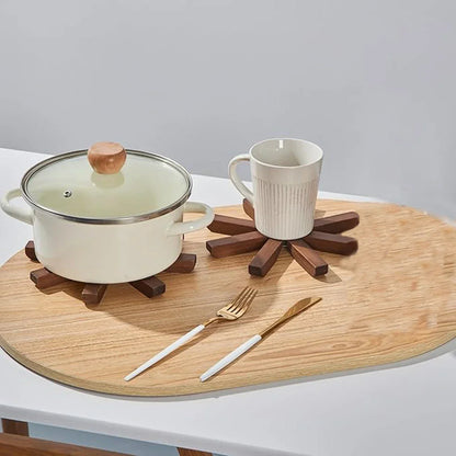Set of Black Walnut Shaped Coasters for Tables