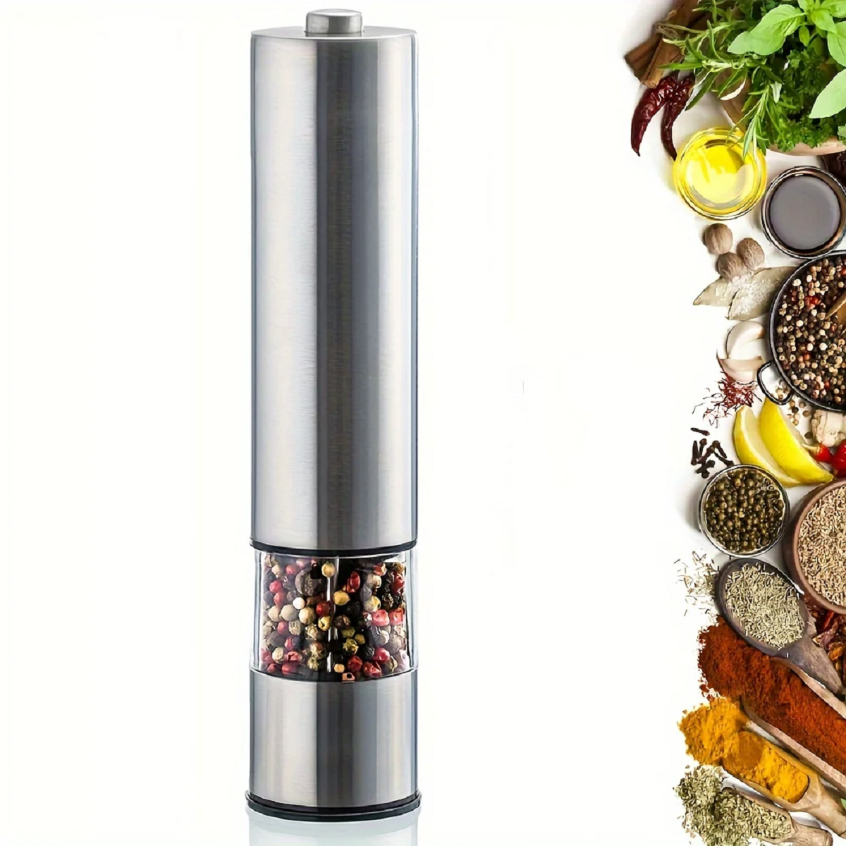 Set of Electric Grinders for Salt and Pepper