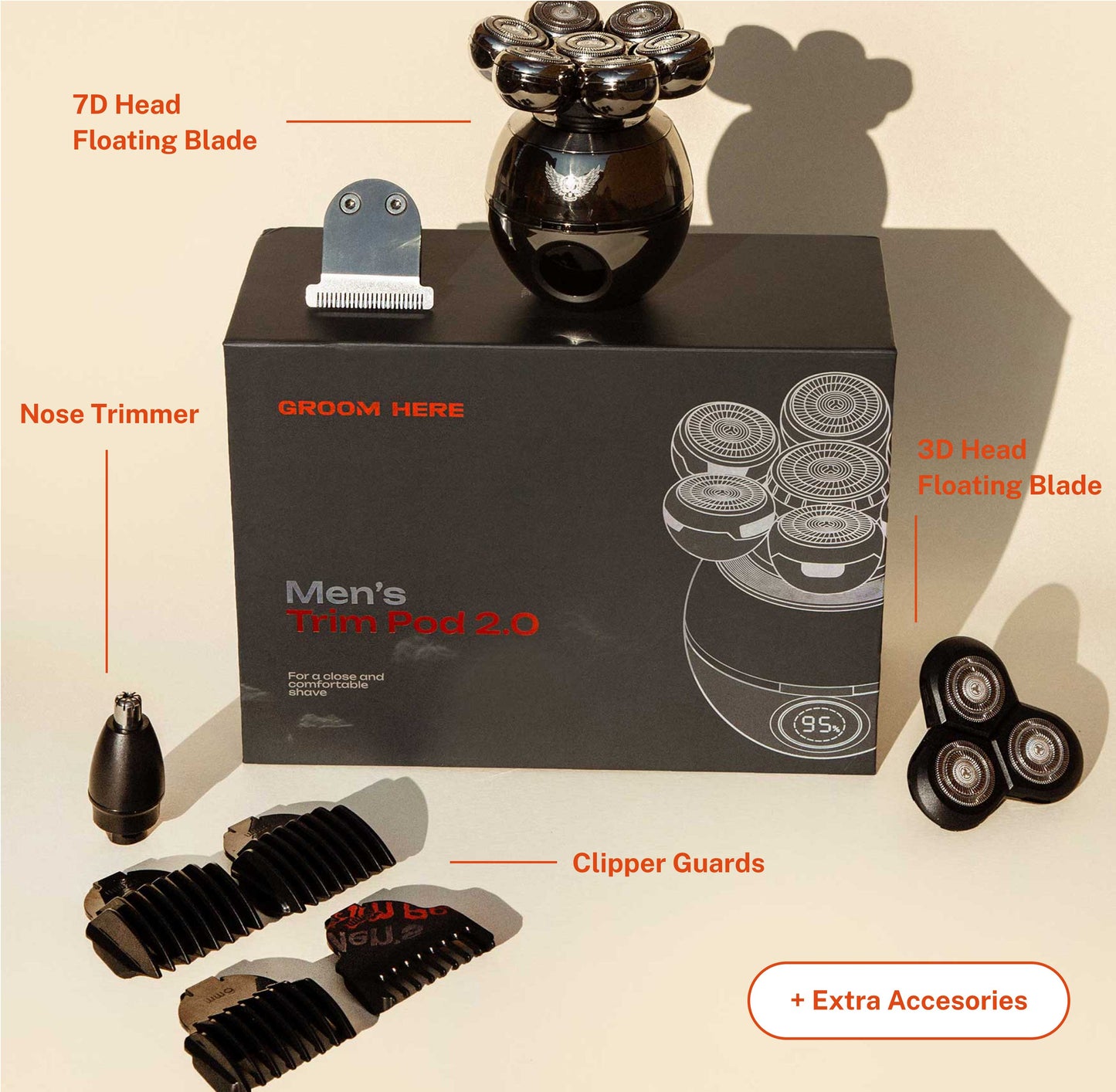 5-in-1 Electric Shaver for Precision, Versatility, and Style