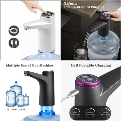 Portable Wireless Electric Water Bottle Pump with USB Connectivity