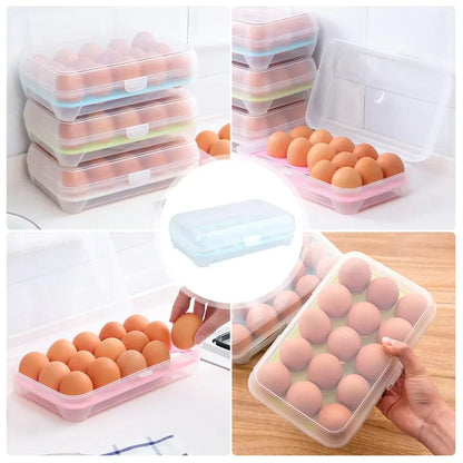 Multi-Grid Egg Keeper: Double-Layer Storage Solution