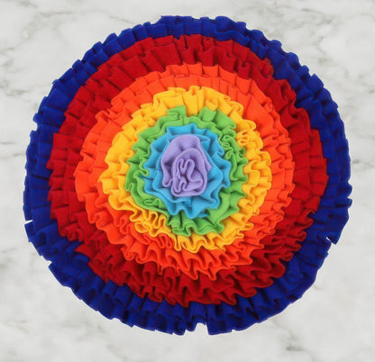 18-Inch Round Dog Snuffle Mat for Mental Stimulation