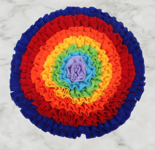18-Inch Round Dog Snuffle Mat for Mental Stimulation