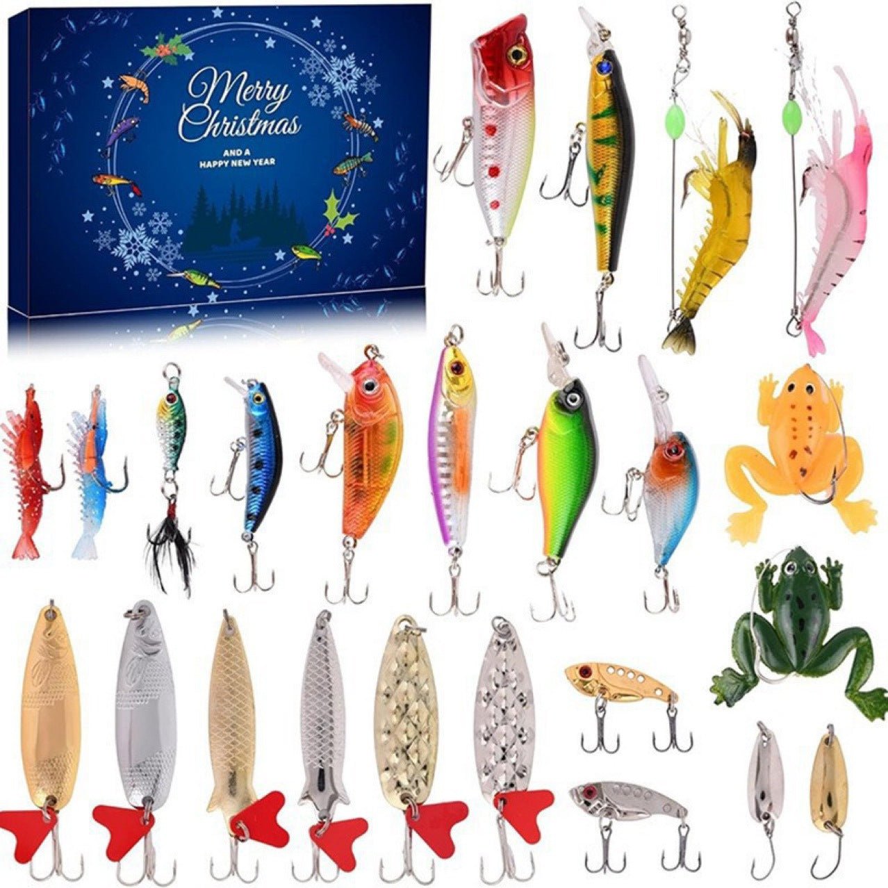 Advent Calendar with 24 Days of Fishing Rod Surprises