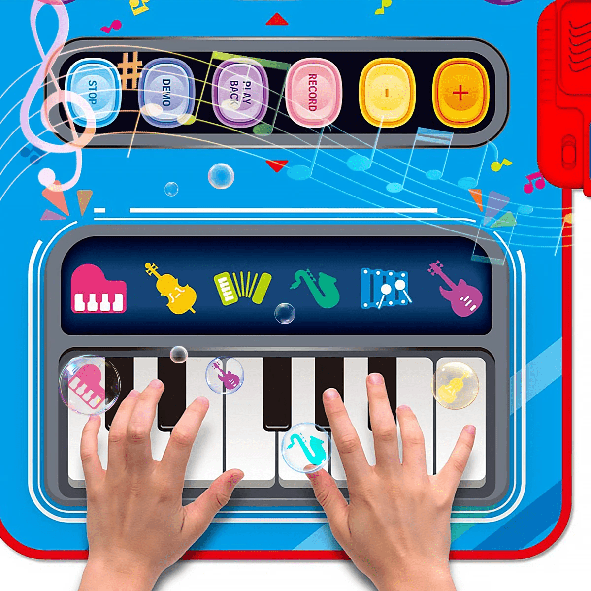 Musical Play Mat for Kids Featuring 5 Interactive Instruments