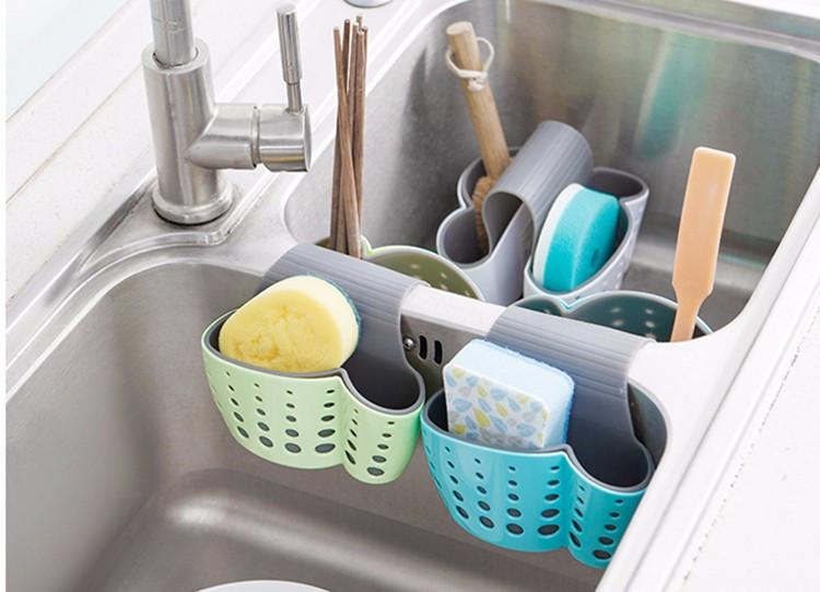 Double-Sided Sink Organizer for Kitchen