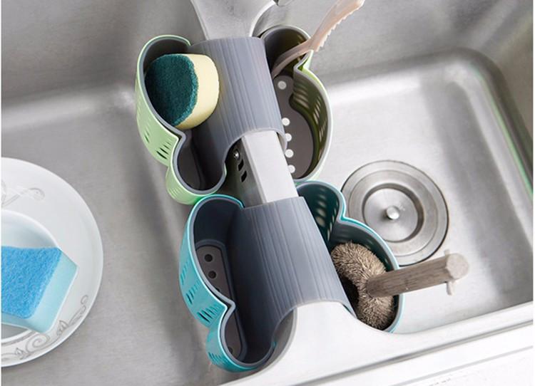 Double-Sided Sink Organizer for Kitchen